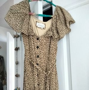 Leopard print Anthropologie dress sz 0